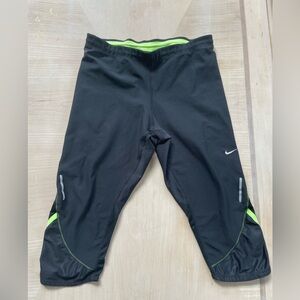 3/$15 Nike Women’s Drifit Black and Neon Running Crop Leggings Size Medium